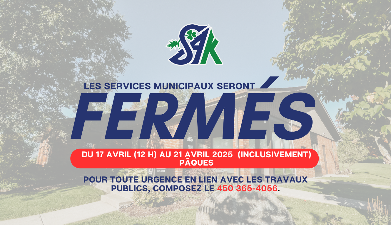 FERMETURE DES SERVICES MUNICIPAUX – PÂQUES 2025 🐰🌸