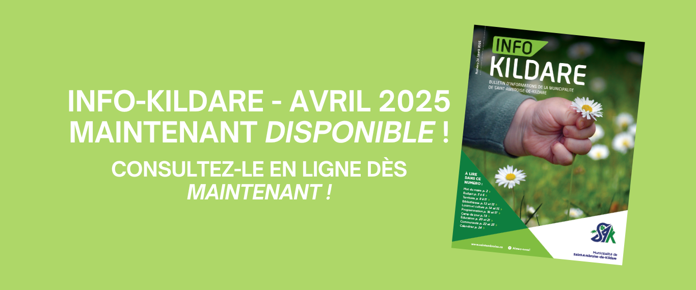 INFO-KILDARE – MAINTENANT DISPONIBLE EN LIGNE ! 🗞